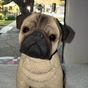 New Old Stock Sitting Pug Figurine K-9 Kreations Collections Intricate Detailed